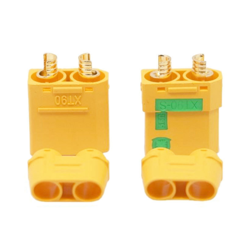 10 Pares De Conectores XT90 Macho Y Hembra – Con Enchufe De Nylon Y Contactos Bañados En Oro, Para Cable 10AWG | Alta Corriente, Hasta 90A, Para Proyectos DIY