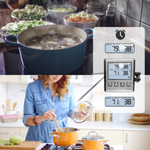 for Oven Smoker Kitchen Cooking Grilling Meat BBQ Thermometer 2