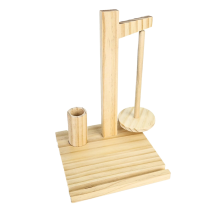 Suporte de fio de madeira para celular, suporte para fio de crochê