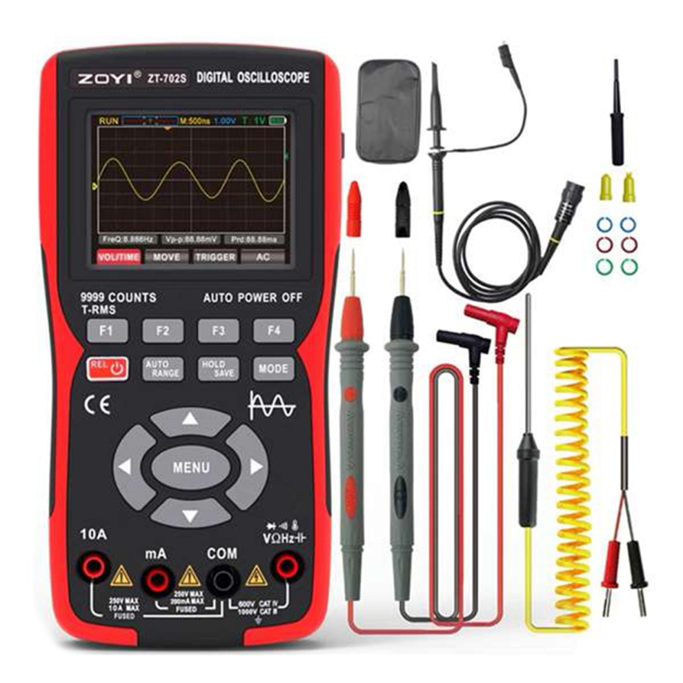 Zt702s Digital Oscilloscope Multimeter Transistor Tester 50Mhz 4711161041271