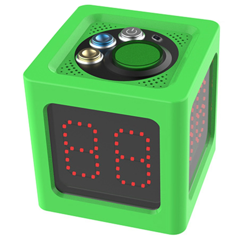Cube Timer 1.4in 4 Sided Digital Shot Countdown Stopwatch Green