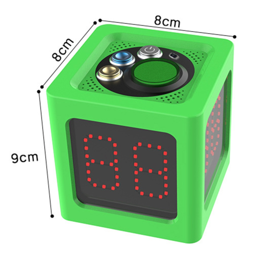 Cube Timer 1.4in 4 Sided Digital Shot Countdown Stopwatch Green 2