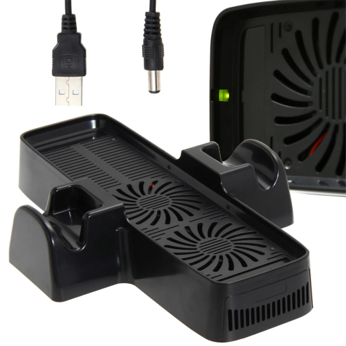 Console Cooling Fan with Dual Dock Stand for Game Controller 2