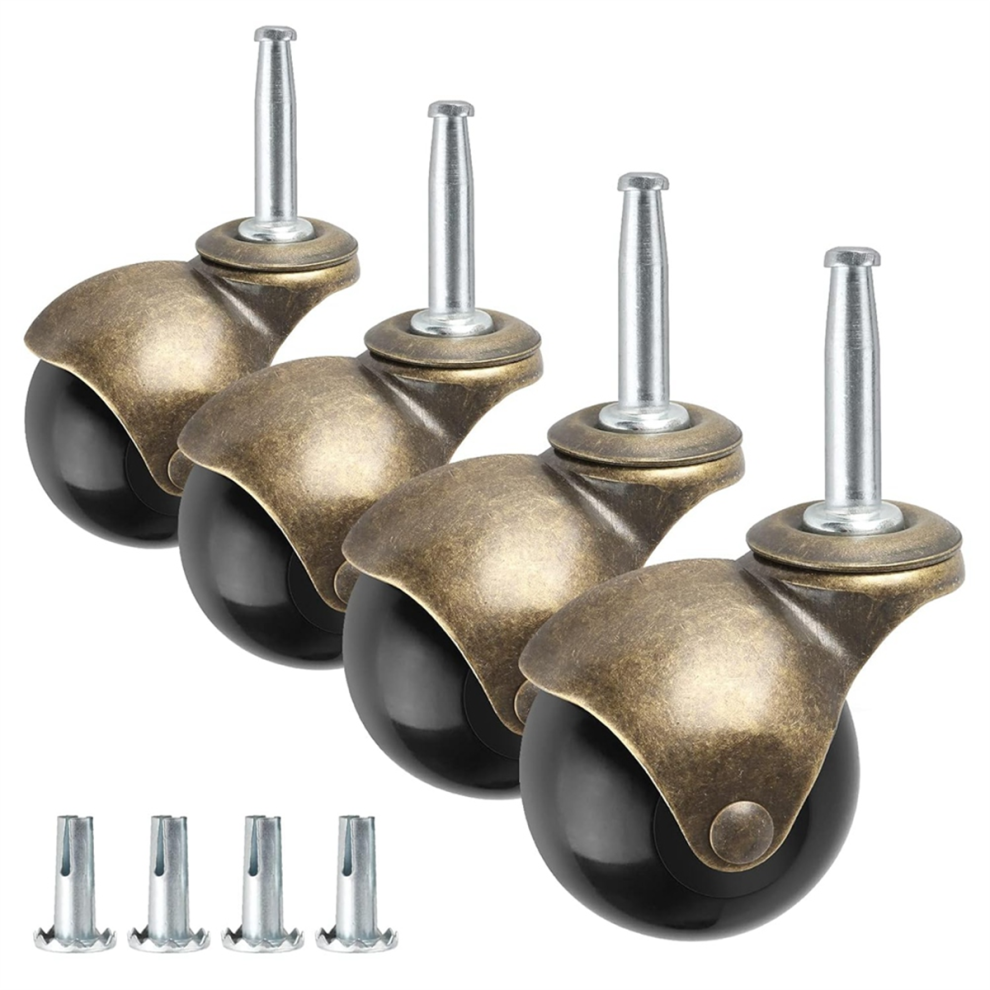 2In Ball Casters Stem Caster Wheel With Sockets,Vintage Swivel Caster 4711373236052