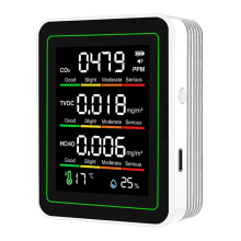 Binnenluchtkwaliteitsmonitor, CO2-monitor/temperatuur wit