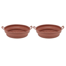 2 cestas de silicona para freidora con asa de 7,5 pulgadas, redondas, para freidora de cocina.