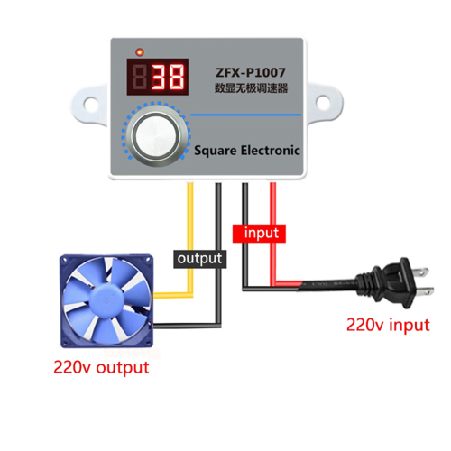 500W Adjustable 220V Fan Switch Speed Controller 1