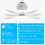 Ceiling Fans with Lights & Starry Projection, LED Hanging Camping Fan 7