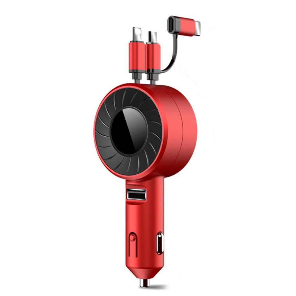 Retractable Car Charger For Fast Charge Red 4711373250140