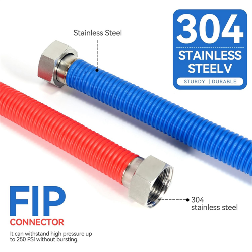 Connecteur de chauffe-eau ondulé en acier inoxydable de 24 pouces 2