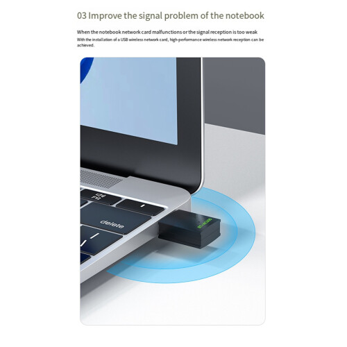 2 in 1 USB WiFi Bluetooth Adapter 600Mbps Dual Band 2.4G/5GHz 1