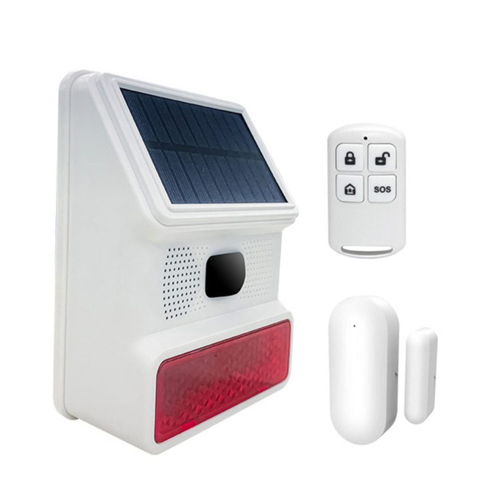 433Mhz Wireless Solar Siren Sound Light Alarm Outdoor Alarm Horn 4711373255206