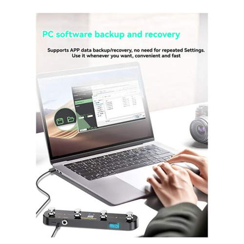 Wireless MIDI Control Pedal Sound Mode Switching Four Step Nail Pedal 2