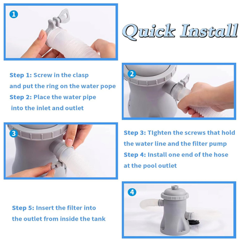 Pool Cleaner Circulation Filter Pump UK plug 2