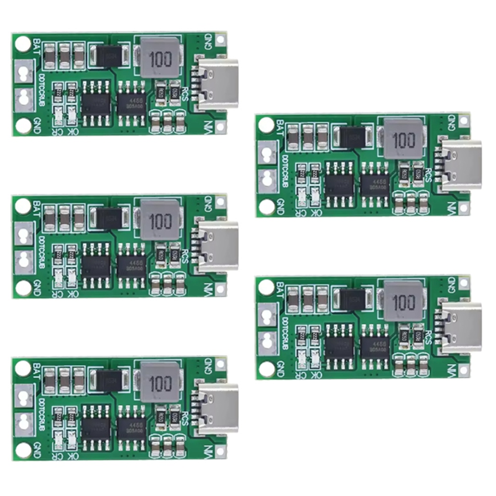 5Pcs 3S 2A Type-C Step-Up Boost Lipo Polymer Li-Ion Charger 4711373268411