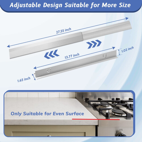 Stove Covers Stainless Steel 2 Packs, Silver 1