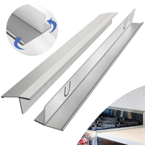 Stove Covers Stainless Steel 2 Packs, Silver
