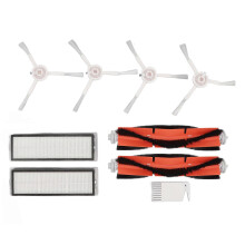 Kit de filtres à brosse et peigne plat blanc pour aspirateur robot Mijia 1C (F9)