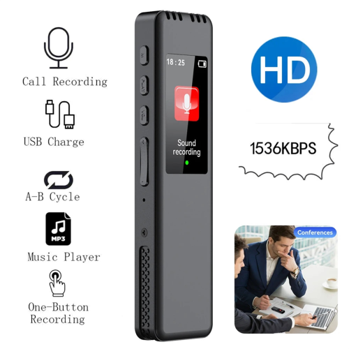 Digital Voice Recorder Support 128G SD Card MP3 Player Recorder 2