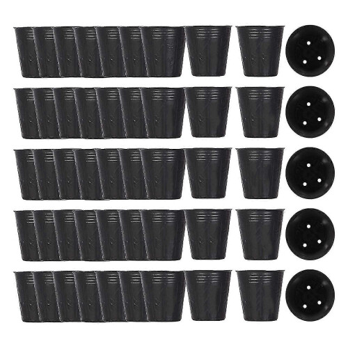 500pcs Nursery Pot Plastic Plant Propagation Container 8cmx8cmAM
