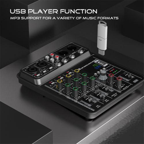 Μίκτης ήχου 4 καναλιών 48V Phantom Power USB Μίκτες ήχου στούντιο 2