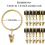 40 PCS Curtain Rings with Clips, Rings Hooks,Gold 2