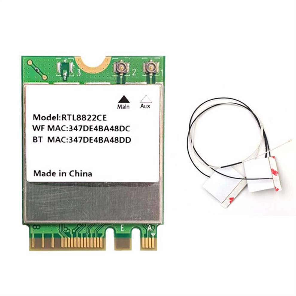 Rtl8822ce Wifi Card 1200Mbps 2.4G/5G Bluetooth 5.1 M.2 Interface 4711373207632