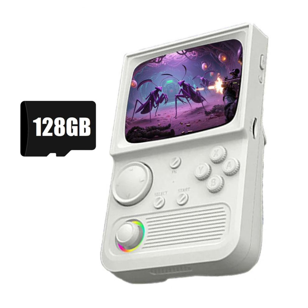 R36t Retro Handheld Game Console 128G 20000 Games White 4711373207670