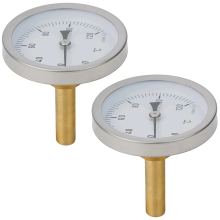 2 stuks schroefbufferketelverwarming 120C watertemperatuurmeter