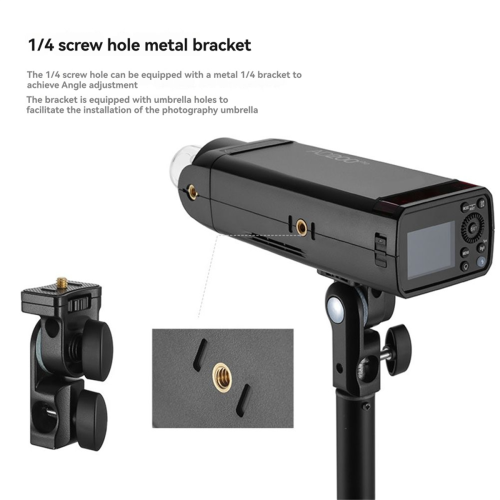 Camera Light Stand Adapter with 1/4inch Screw for AD100Pro AD200 2