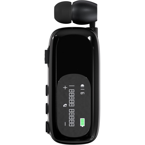 Fone de ouvido Bluetooth com cabos retráteis e cancelamento de ruído, microfone para 2 telefones 2