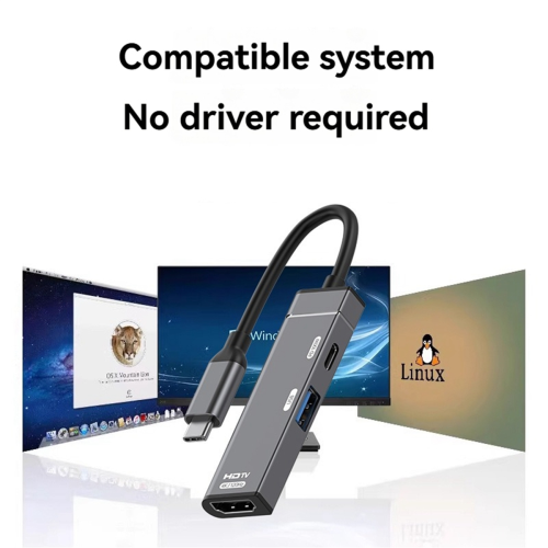 Type-C HUB Dockingstation 4K@120Hz - Kompatibel PD100W 1