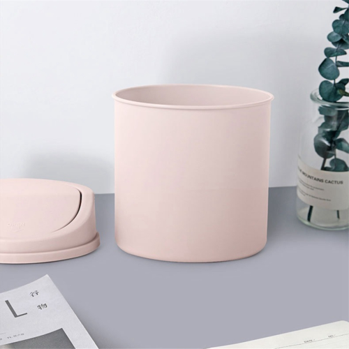 4-teiliger platzsparender Mini-Tischmülleimer mit Deckel - zylindrisch 2
