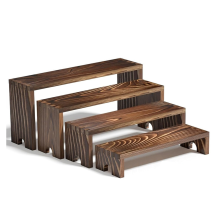 1 Set Large Wooden Tiered Riser Display Stands for ,Events