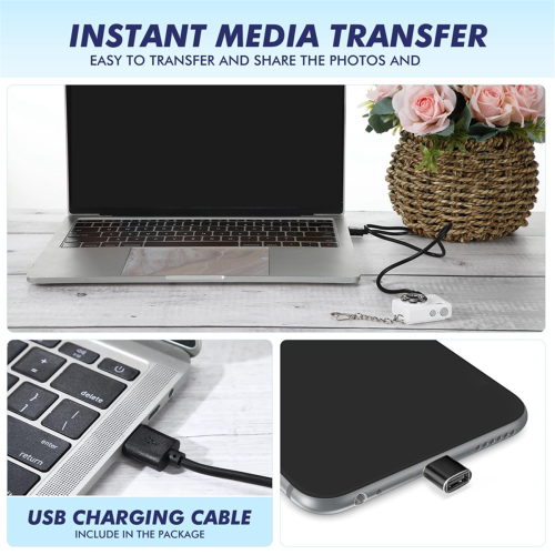 1080P Mini Digitale Camera Sleutelhanger 0,96 Inch voor Studenten Wit 2