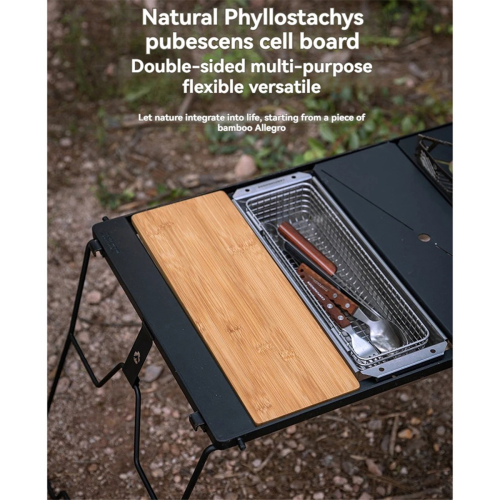 Bamboe buitentafelblad van natuurlijk bamboe met halve eenheid 1