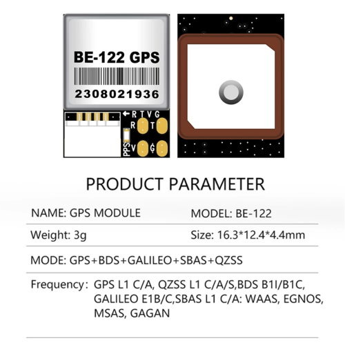 GPS Module BE-122 M10 GNSS GPS Antenna Receiver with Flash 1