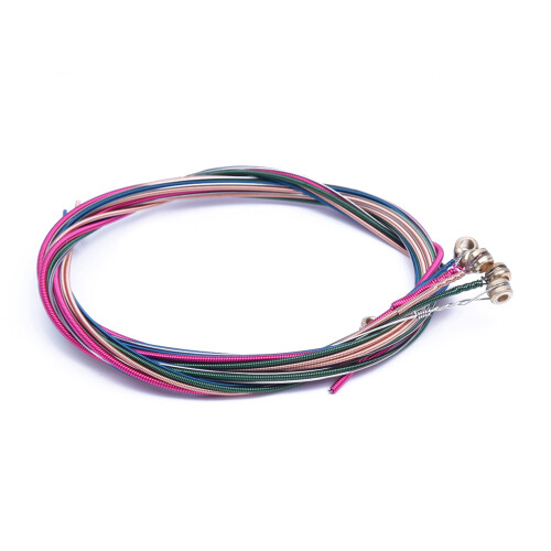 Set di corde colorate arcobaleno per chitarra acustica 1
