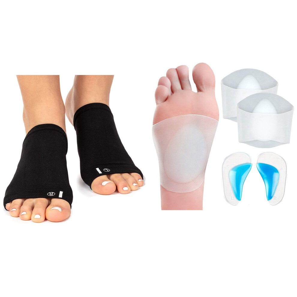 Markenlos 2 Pairs Plantar Fasciitis Sleeves/Shoe Insoles For Flat Feet