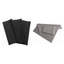 3x Mikrofaser-Reinigungstuecher 20x19cm, schwarze Reinigungstuecher