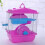 Gaiola para hamster com casinha de duas camadas e claraboia, azul 6