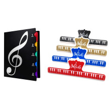 Portacartelle musicali, fogli per chiave di violino, carta per coro e pianoforte