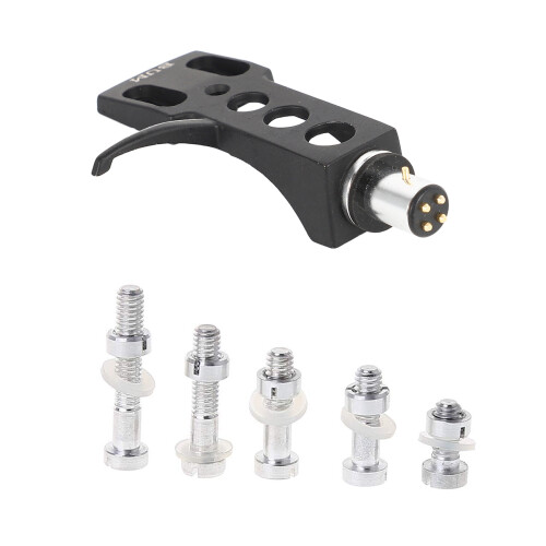 Black Turntable Headshell For Turntables 4 Pin Contacts