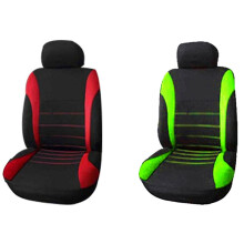 Front Car Seat Covers Front Ready , 2-Piece Set(Black + Red)