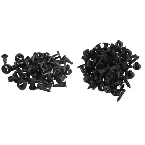 6mm x 12mm Plastic Rivets Car Push Clips 50 Pcs