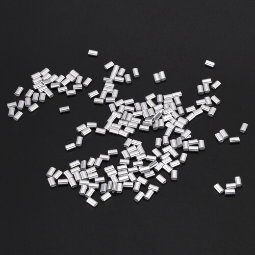 120 τεμάχια από αλουμίνιο για Loop Sleeve, για βρόχο σε σύρματόσχοινό διαμέτρου 2 mm 2