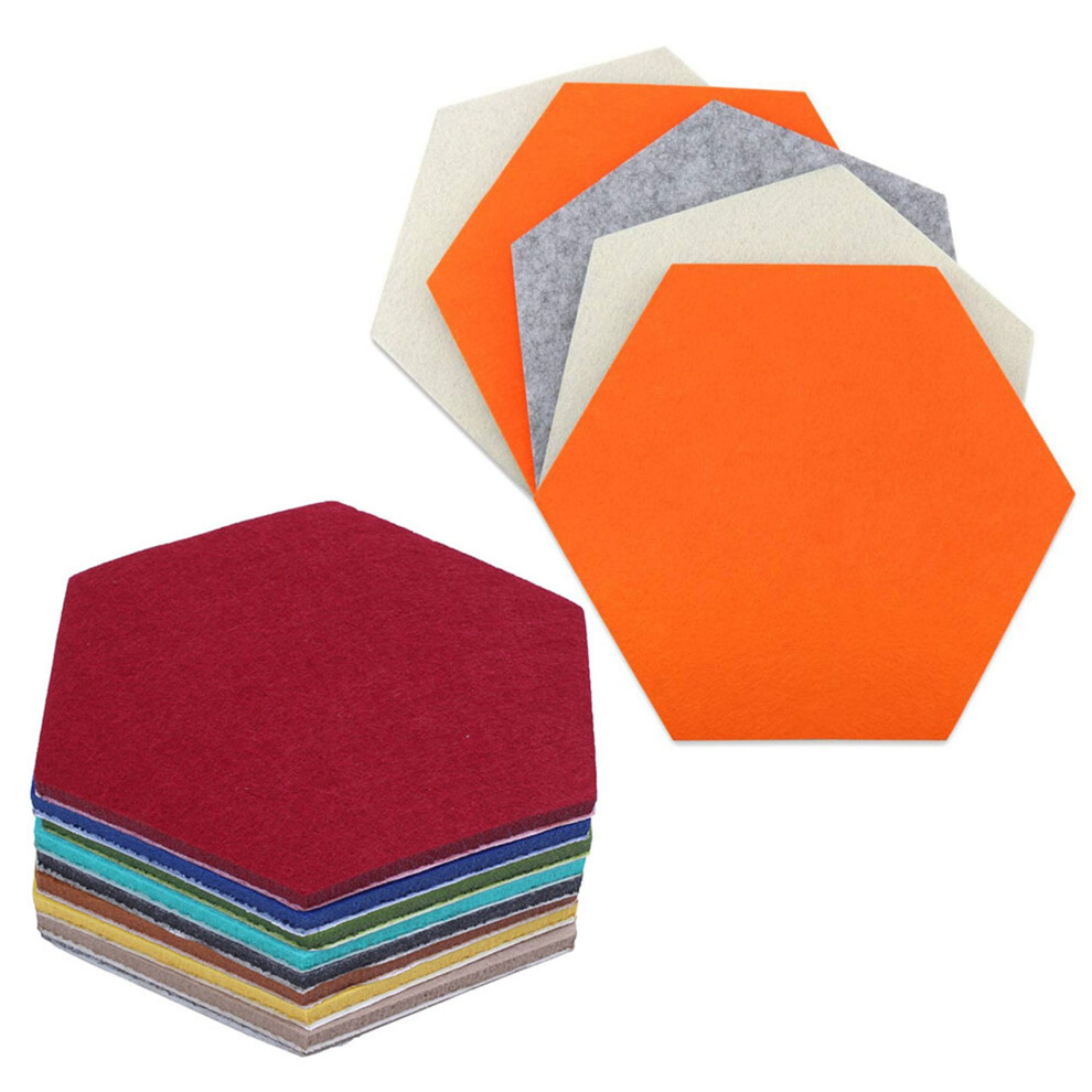 Tablero De Corcho Hexagonal, Paquete De 9 Tableros De Notas De Pared Coloridos-image
