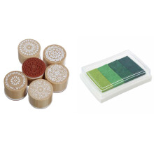 Inktkussen Craft – Multi-Gradient Groen – 4 kleuren – op oliebasis