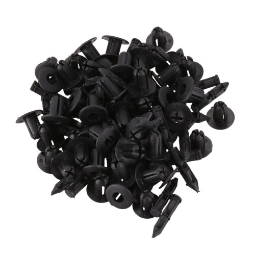 6mm x 12mm Plastic Rivets Car Push Clips 50 Pcs 1