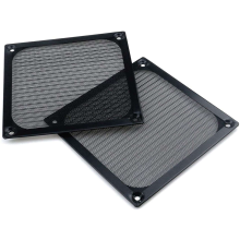 Confezione da 4 griglie filtro ventola computer in acciaio inox, rete metallica, nero